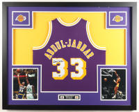 Kareem Abdul-Jabbar Signed Custom Framed Jersey Display (Fanatics) at PristineAuction.com