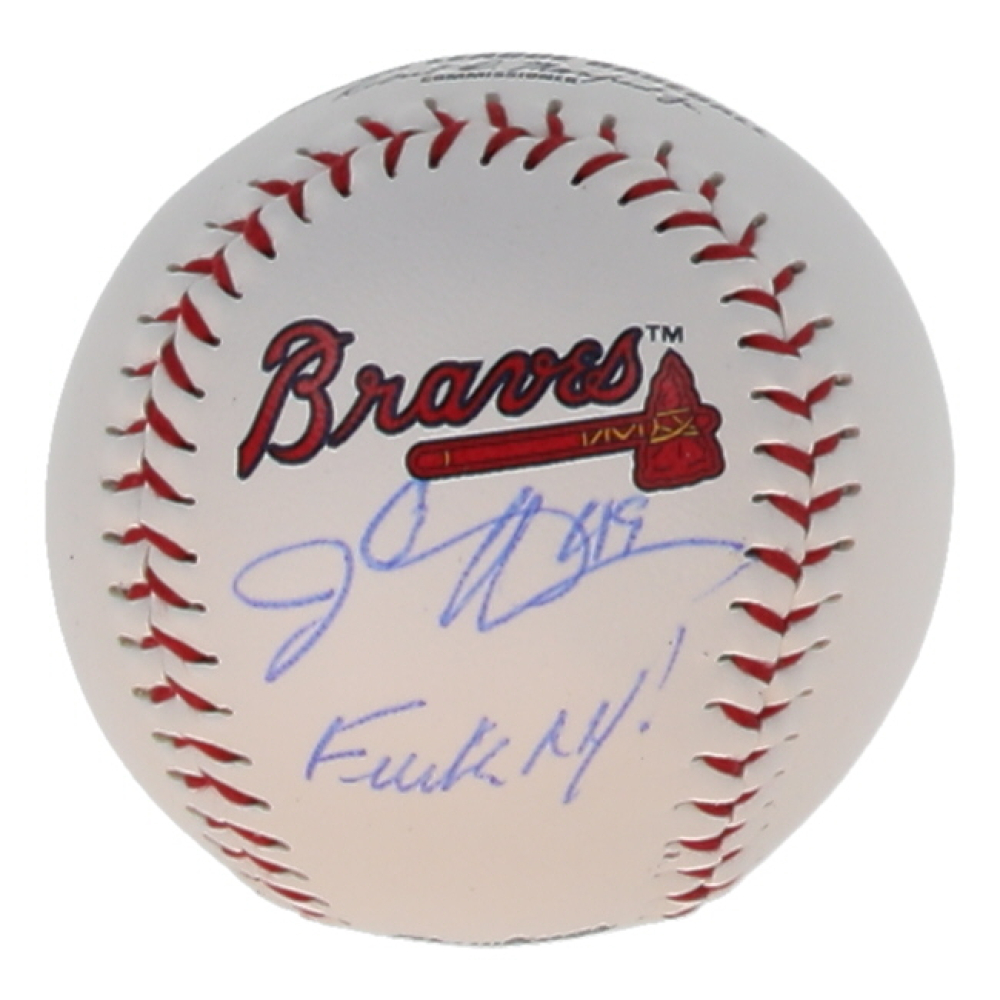 John Rocker Signed OML Braves Logo Baseball Inscribed "F*** NY!" (All World Memorabilia) at PristineAuction.com