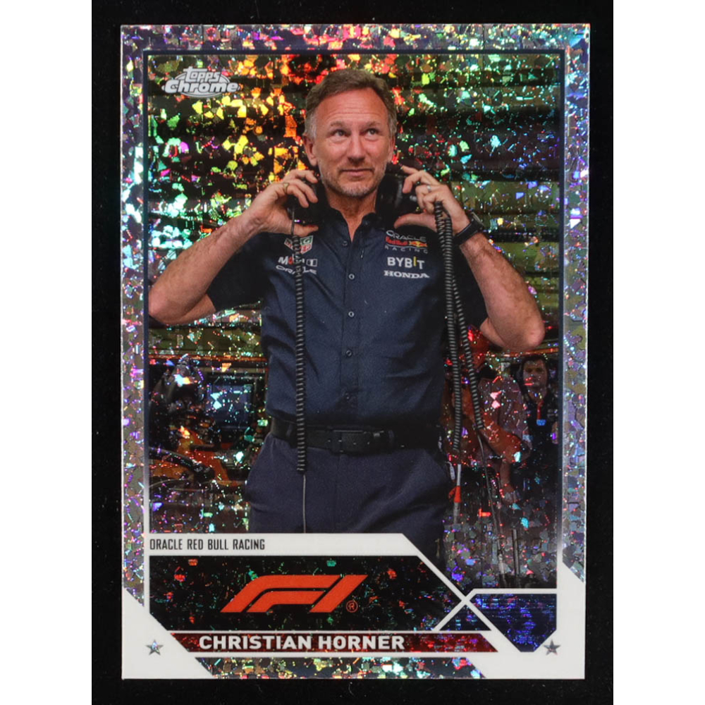 Christian Horner 2023 Topps Chrome Formula 1 Mini Diamond Refractors #93 CREW #119/299 at PristineAuction.com