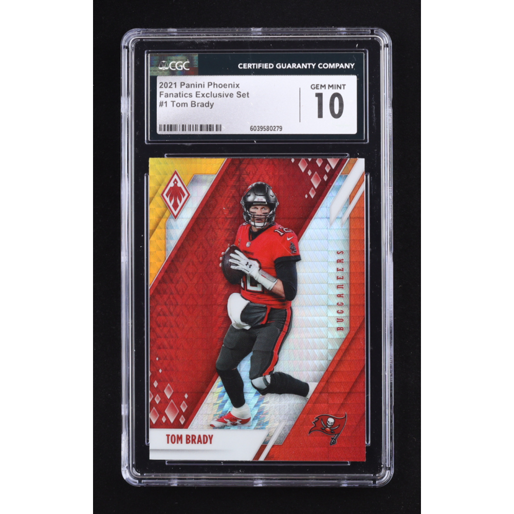 Tom Brady 2021 Panini Phoenix Fanatics Exclusive Set #1 (CGC 10) at PristineAuction.com