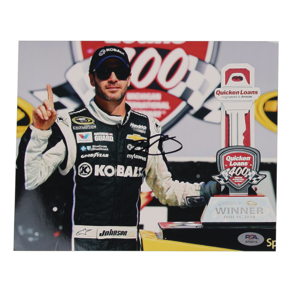 Jimmie Johnson Signed NASCAR 8x10 Photo (PSA) at PristineAuction.com