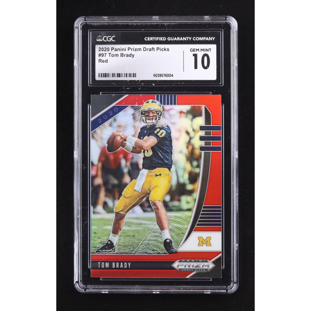 Tom Brady 2020 Panini Prizm Draft Picks Red #97 (CGC 10) at PristineAuction.com