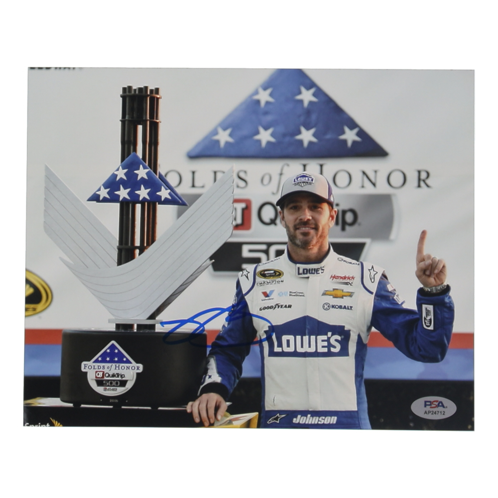 Jimmie Johnson Signed NASCAR 8x10 Photo (PSA) at PristineAuction.com