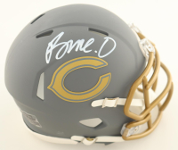 Rome Odunze Signed Bears Slate Alternate Speed Mini Helmet (PSA) at PristineAuction.com