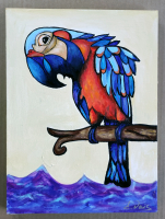 "Blue Rhapsody" 2025 12x16 Original Acrylic Painting on Canvas By Elena Vaisman (Vaisman) at PristineAuction.com