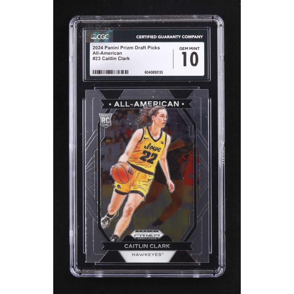 Caitlin Clark 2024-25 Panini Prizm Draft Picks All-American #23 RC (CGC 10) at PristineAuction.com