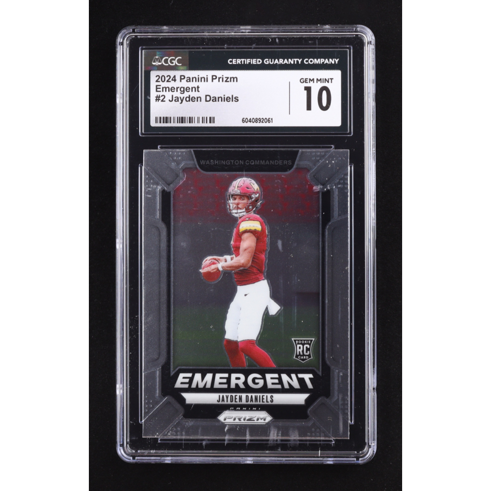 Jayden Daniels 2024 Panini Prizm Emergent #2 RC (CGC 10) at PristineAuction.com