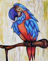 "Jungle Majesty" 2025 16x20 Original Acrylic Painting on Canvas By Elena Vaisman (Vaisman) at PristineAuction.com