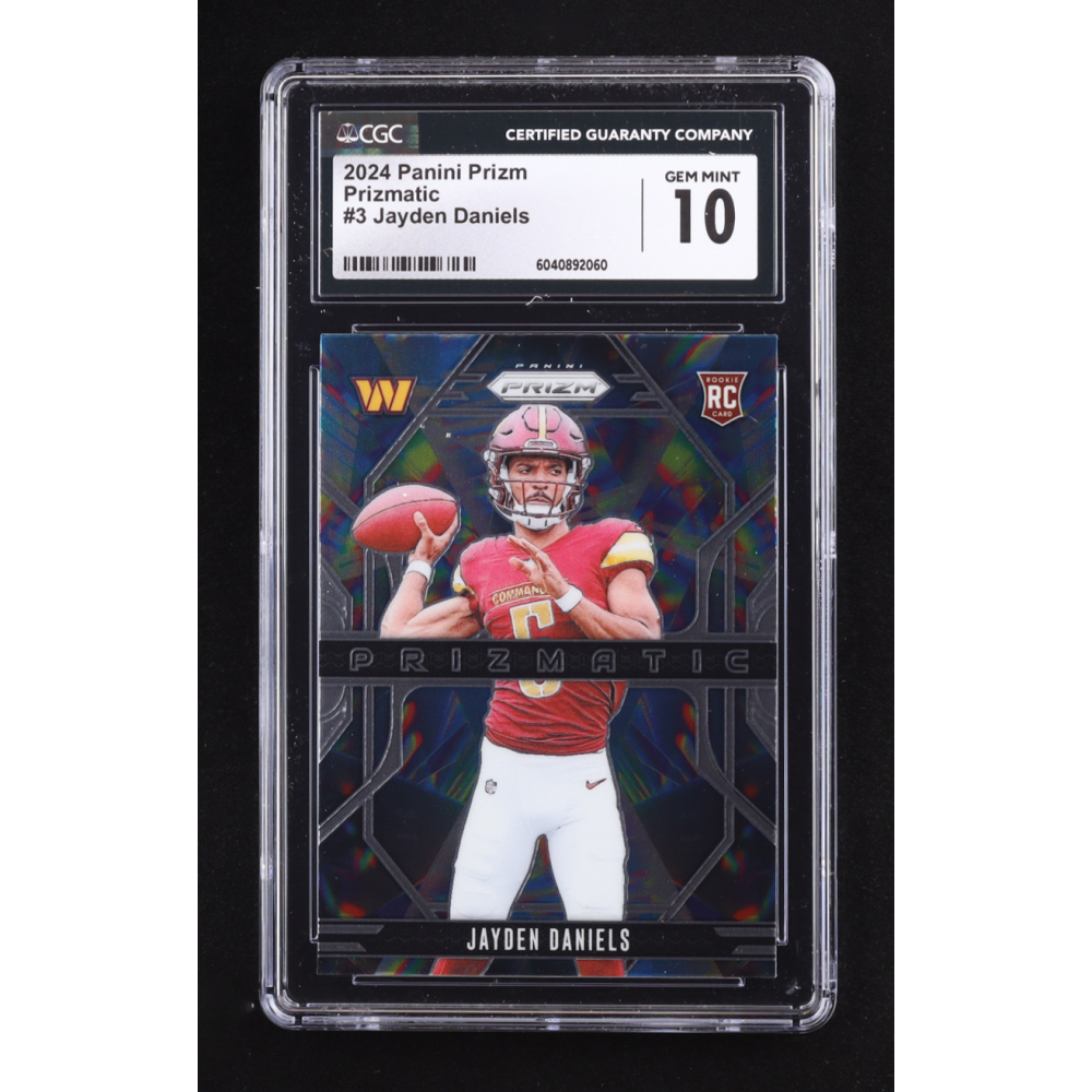 Jayden Daniels 2024 Panini Prizm Prizmatic #3 RC (CGC 10) at PristineAuction.com