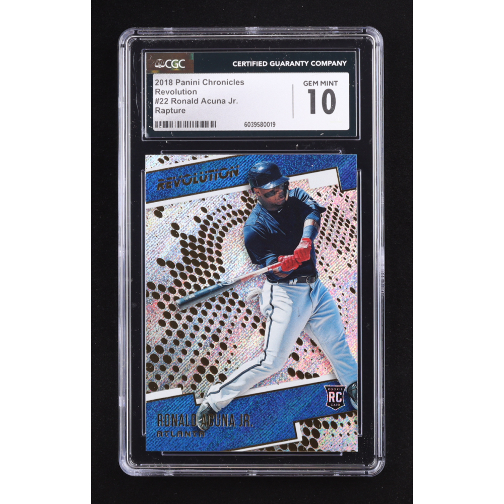 Ronald Acuna Jr. 2018 Panini Chronicles Revolution Rapture #22 RC (CGC 10) at PristineAuction.com