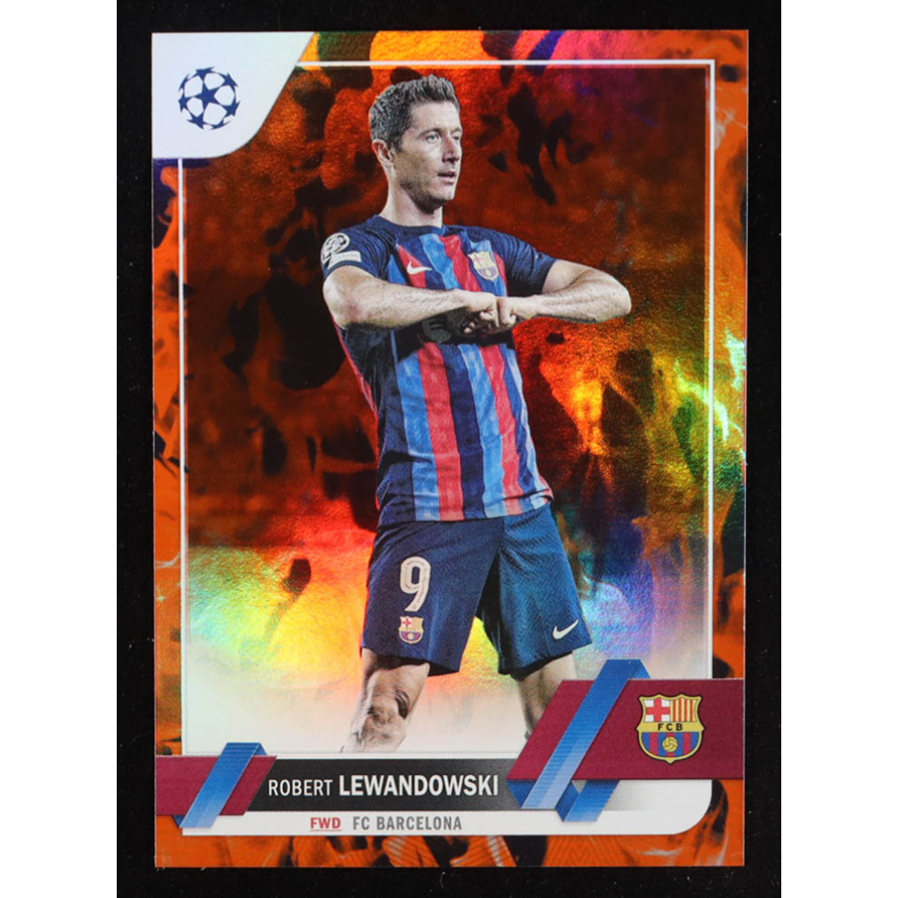 Robert Lewandowski 2022-23 Topps UEFA Club Competitions Inferno Foil #9 at PristineAuction.com