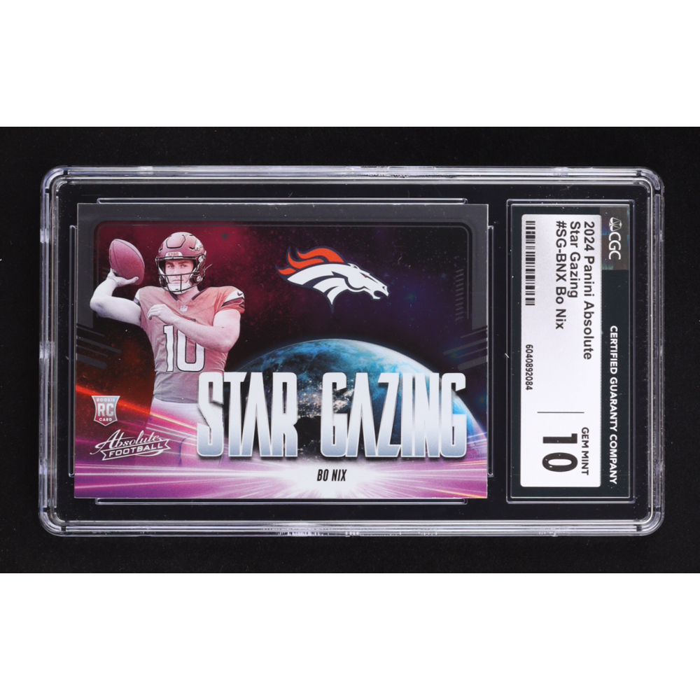 Bo Nix 2024 Absolute Star Gazing #15 RC (CGC 10) at PristineAuction.com