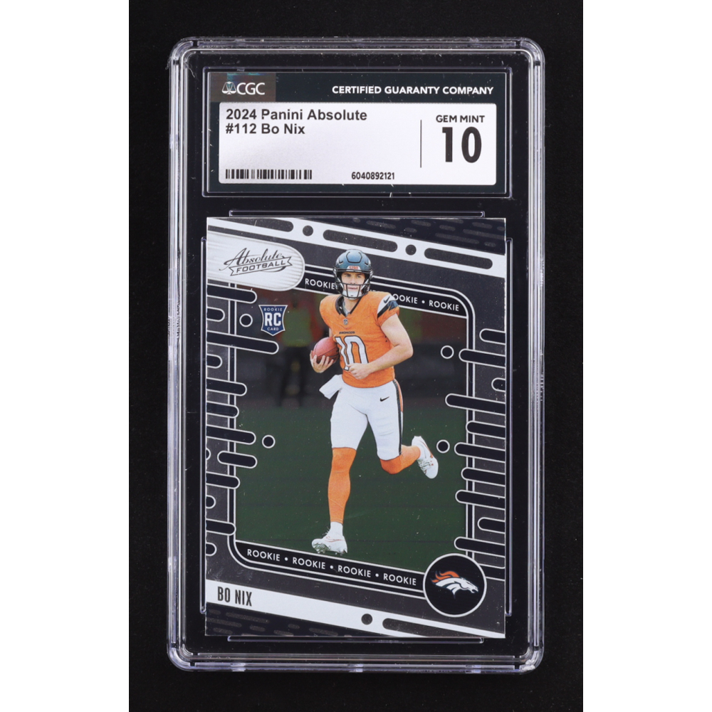 Bo Nix 2024 Absolute #112 RC (CGC 10) at PristineAuction.com Bo Nix 2024 Absolute #112 RC (CGC 10) at PristineAuction.com