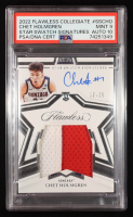 Chet Holmgren 2022-23 Panini Flawless Collegiate Star Swatch Signatures #6 #12/25 RC (PSA 9 | Auto 10) at PristineAuction.com