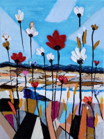 "Bloom" 2025 12x16 Original Acrylic Painting on Canvas By Elena Vaisman (Vaisman) at PristineAuction.com