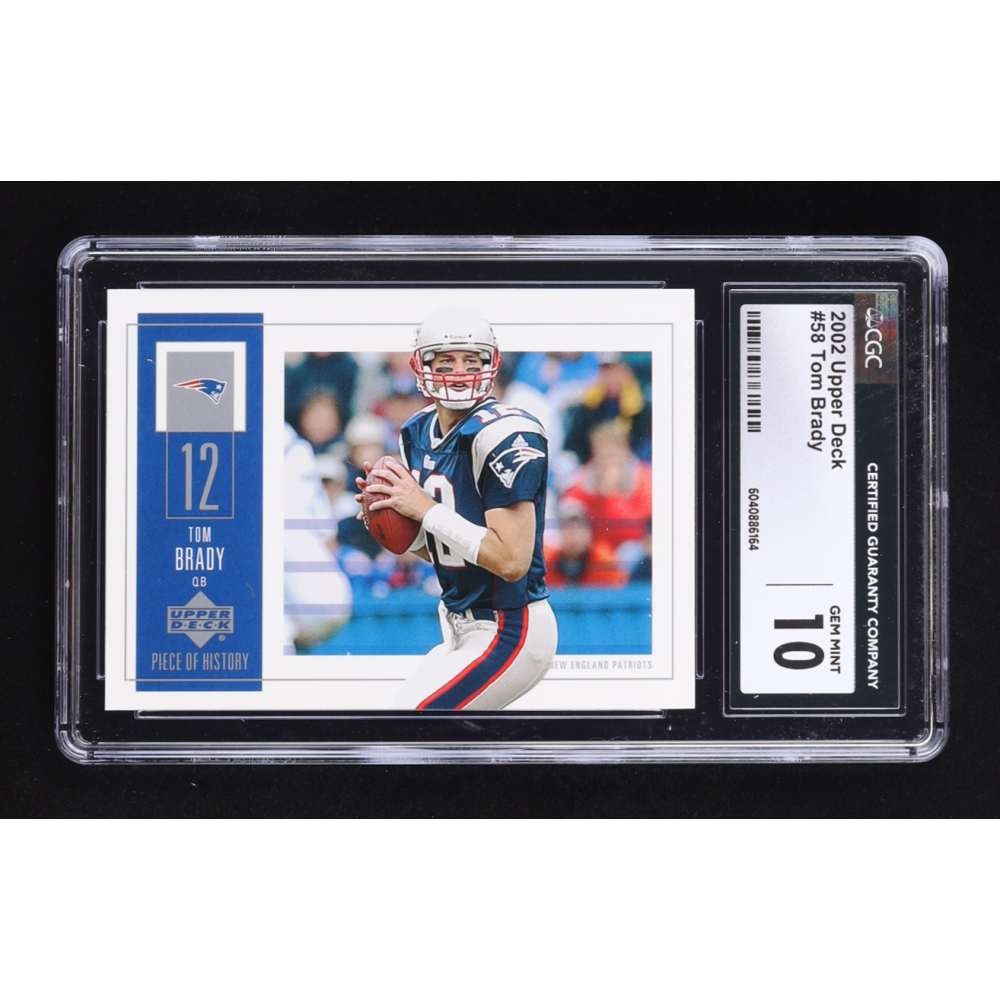 Tom Brady 2002 UD Piece of History #58 (CGC 10) at PristineAuction.com