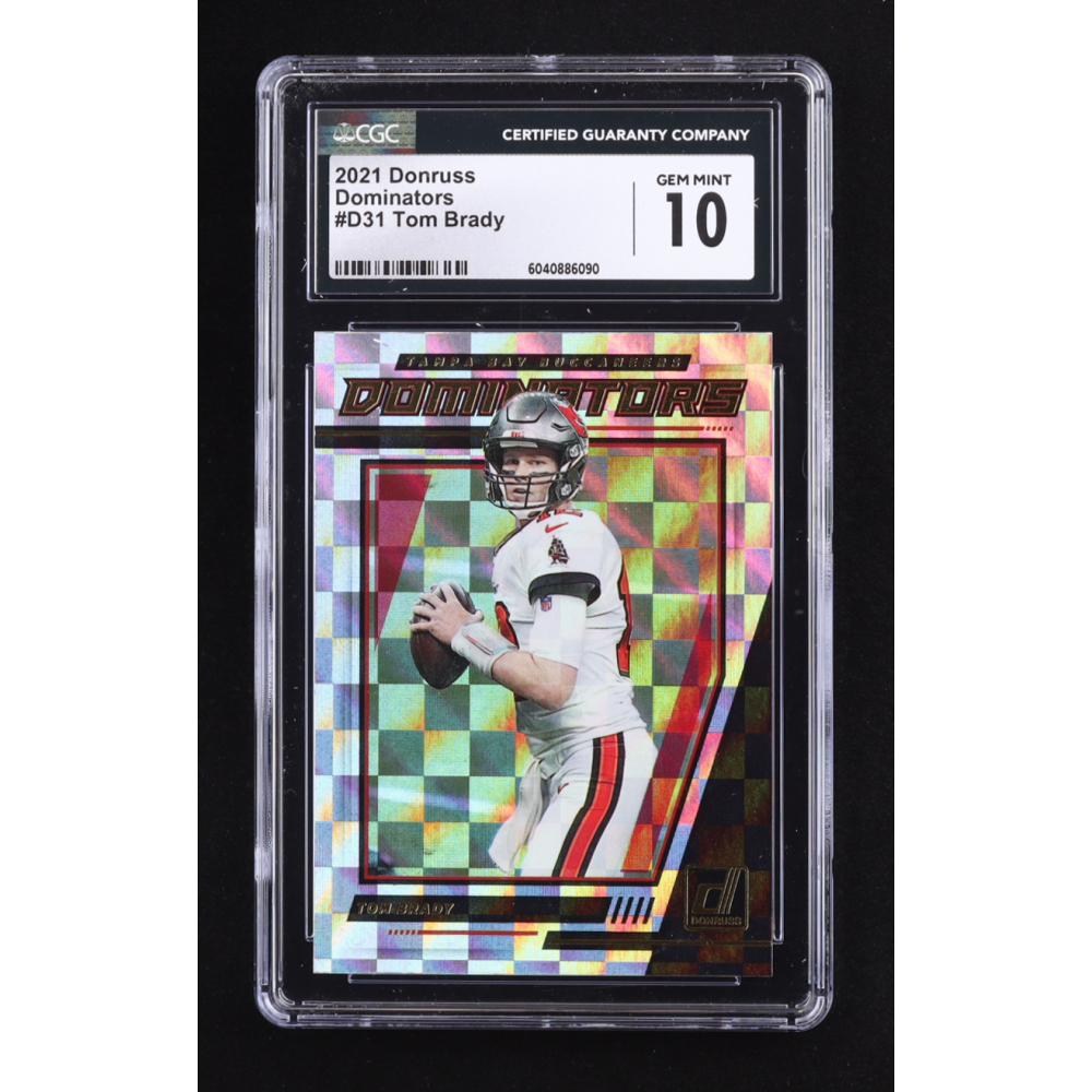 Tom Brady 2021 Donruss Dominators #D31 (CGC 10) at PristineAuction.com