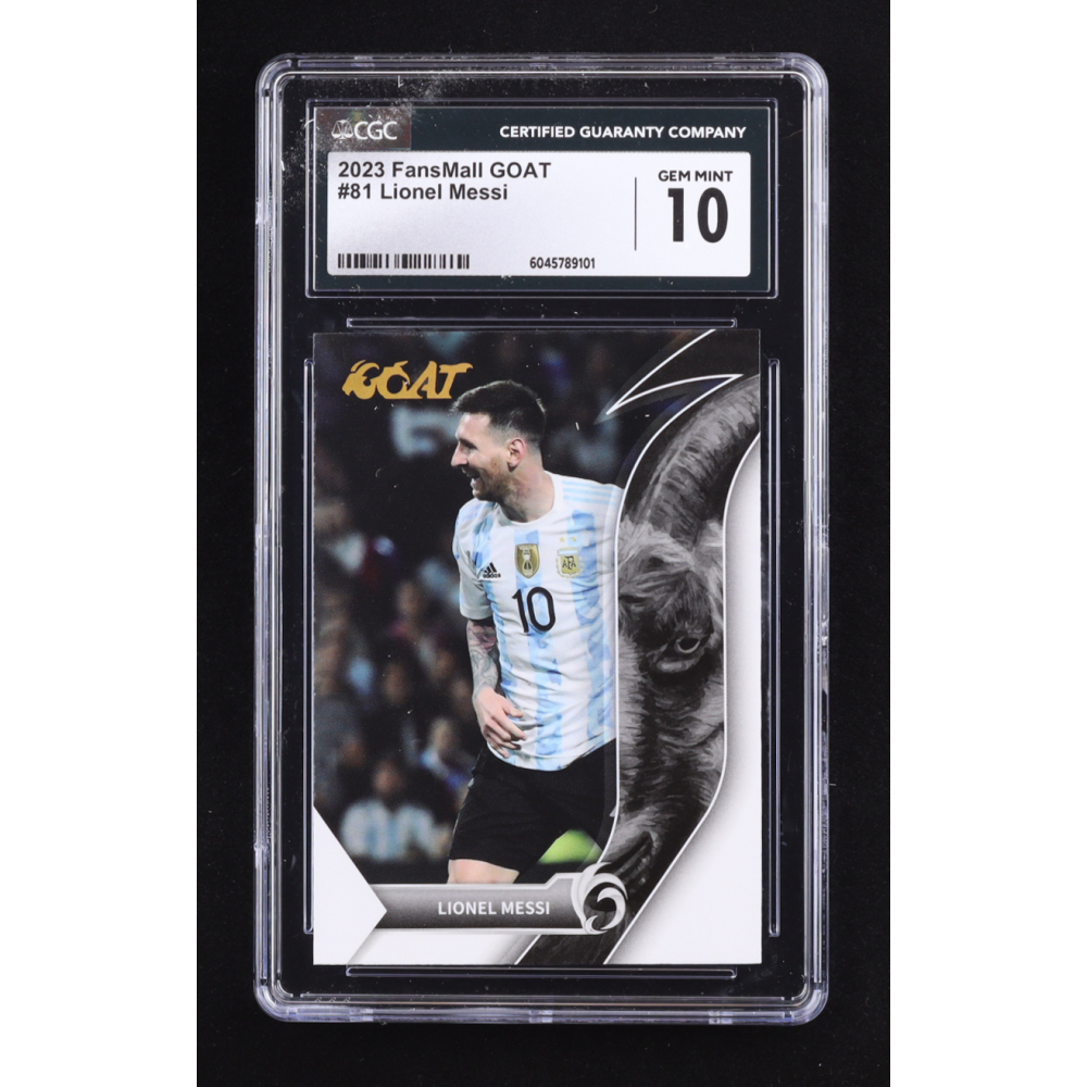 Lionel Messi 2023 FansMall GOAT #81 (CGC 10) at PristineAuction.com
