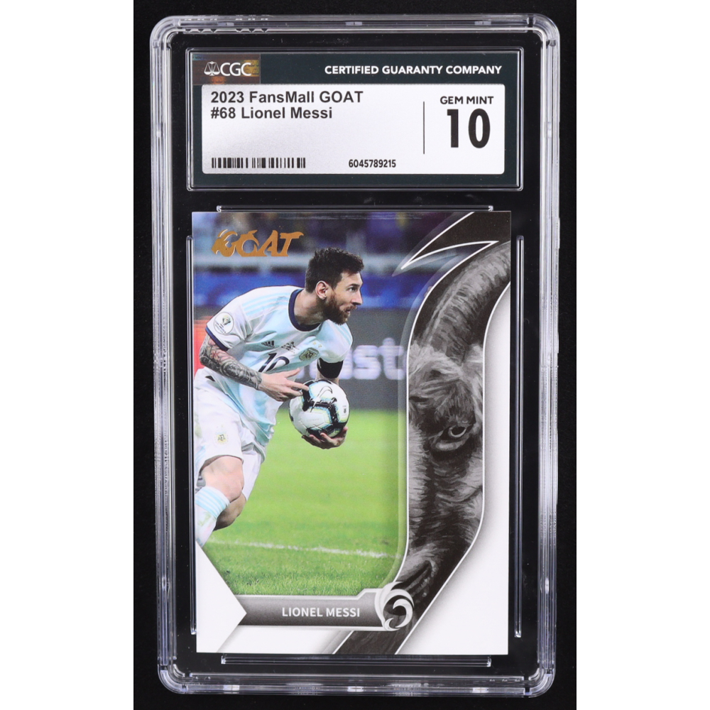 Lionel Messi 2023 FansMall GOAT #68 Chinese (CGC 10) at PristineAuction.com