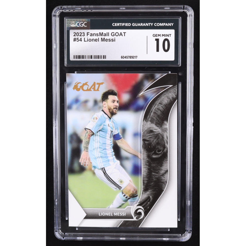 Lionel Messi 2023 FansMall GOAT #54 Chinese (CGC 10) at PristineAuction.com