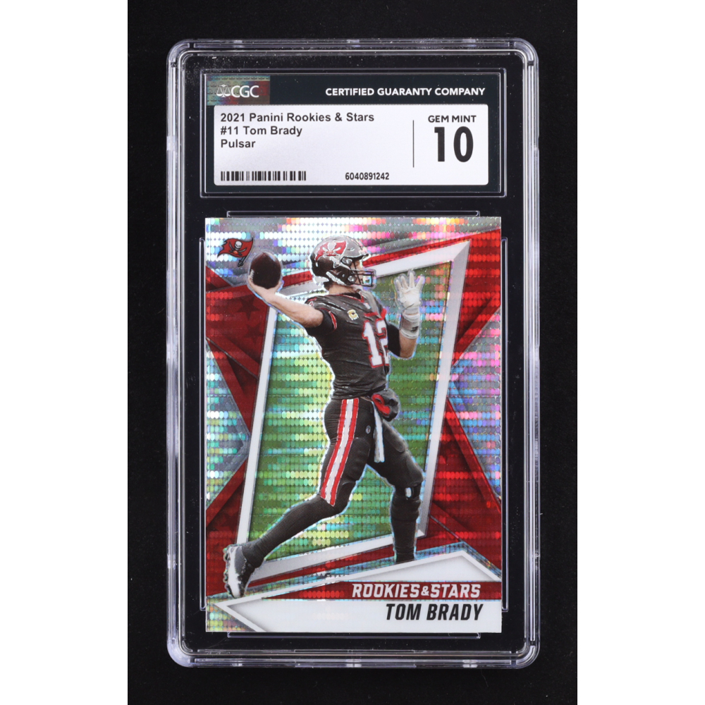 Tom Brady 2021 Rookies and Stars Pulsar Prizm #11 (CGC 10) at PristineAuction.com