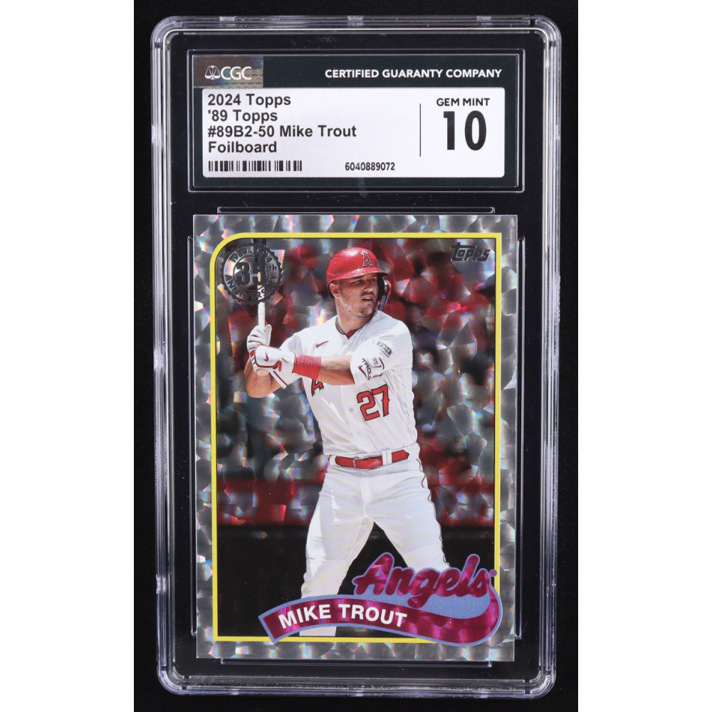Mike Trout 2024 Topps "89 Topps Foilboard #89B250 (CGC 10) at PristineAuction.com