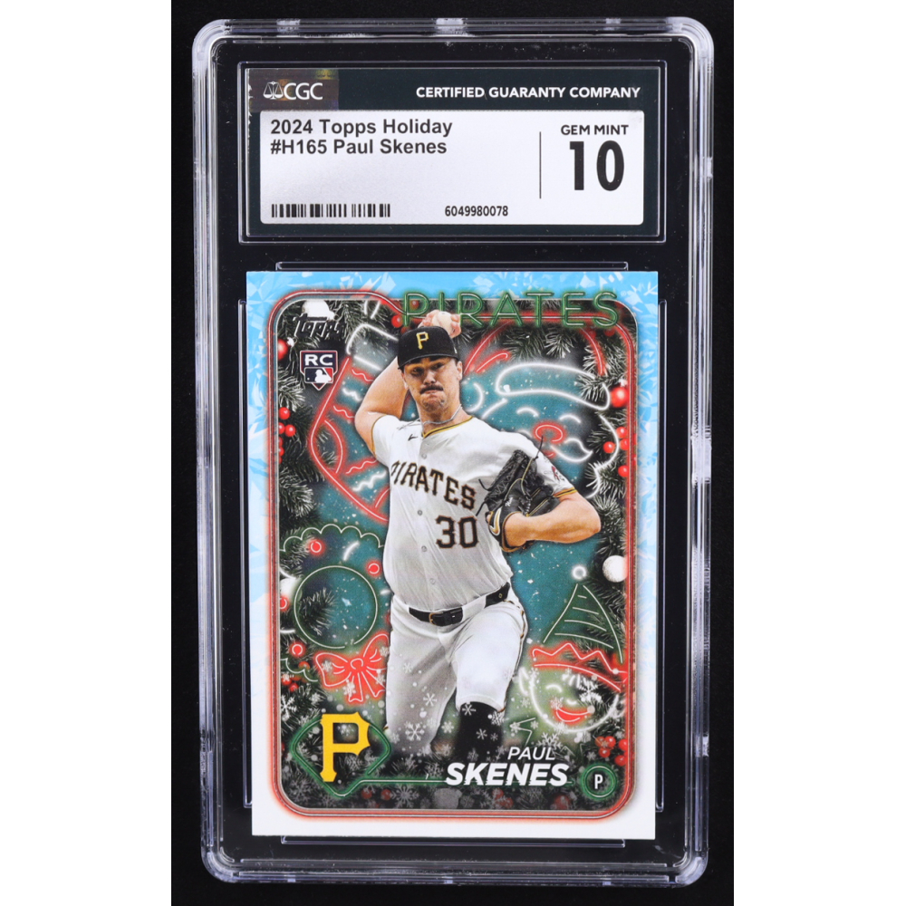 Paul Skenes 2024 Topps Holiday #H165 RC (CGC 10) at PristineAuction.com