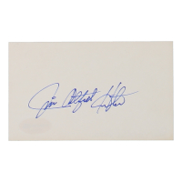Jim 'Catfish' Hunter Signed Index Card (ACOA) at PristineAuction.com