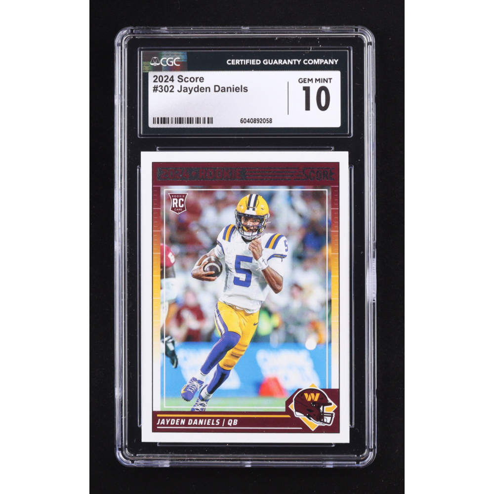 Jayden Daniels 2024 Score #302 RC (CGC 10) at PristineAuction.com