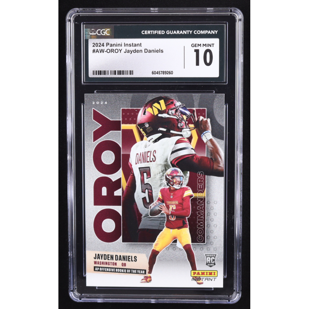 Jayden Daniels 2024 Panini Instant Award Winners #AWOROY RC (CGC 10) at PristineAuction.com