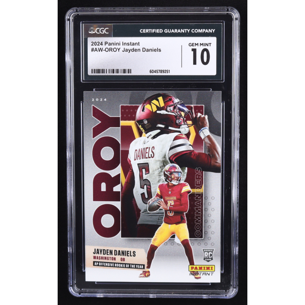 Jayden Daniels 2024 Panini Instant Award Winners #AWOROY RC (CGC 10) at PristineAuction.com