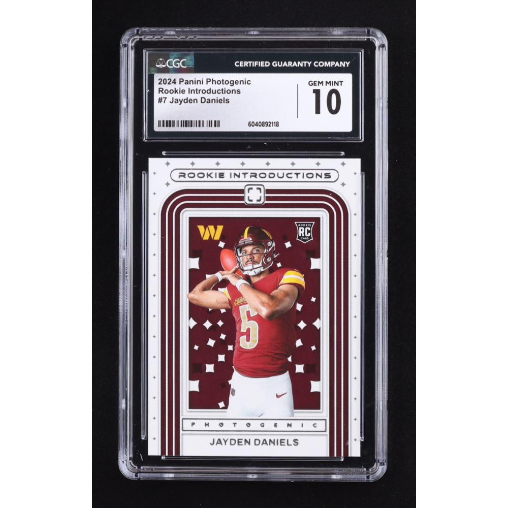 Jayden Daniels 2024 Panini PhotoGenic Rookie Introductions #7 RC (CGC 10) at PristineAuction.com