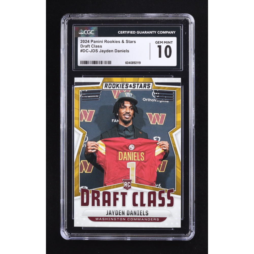 Jayden Daniels 2024 Rookies and Stars Draft Class #2 RC (CGC 10) at PristineAuction.com