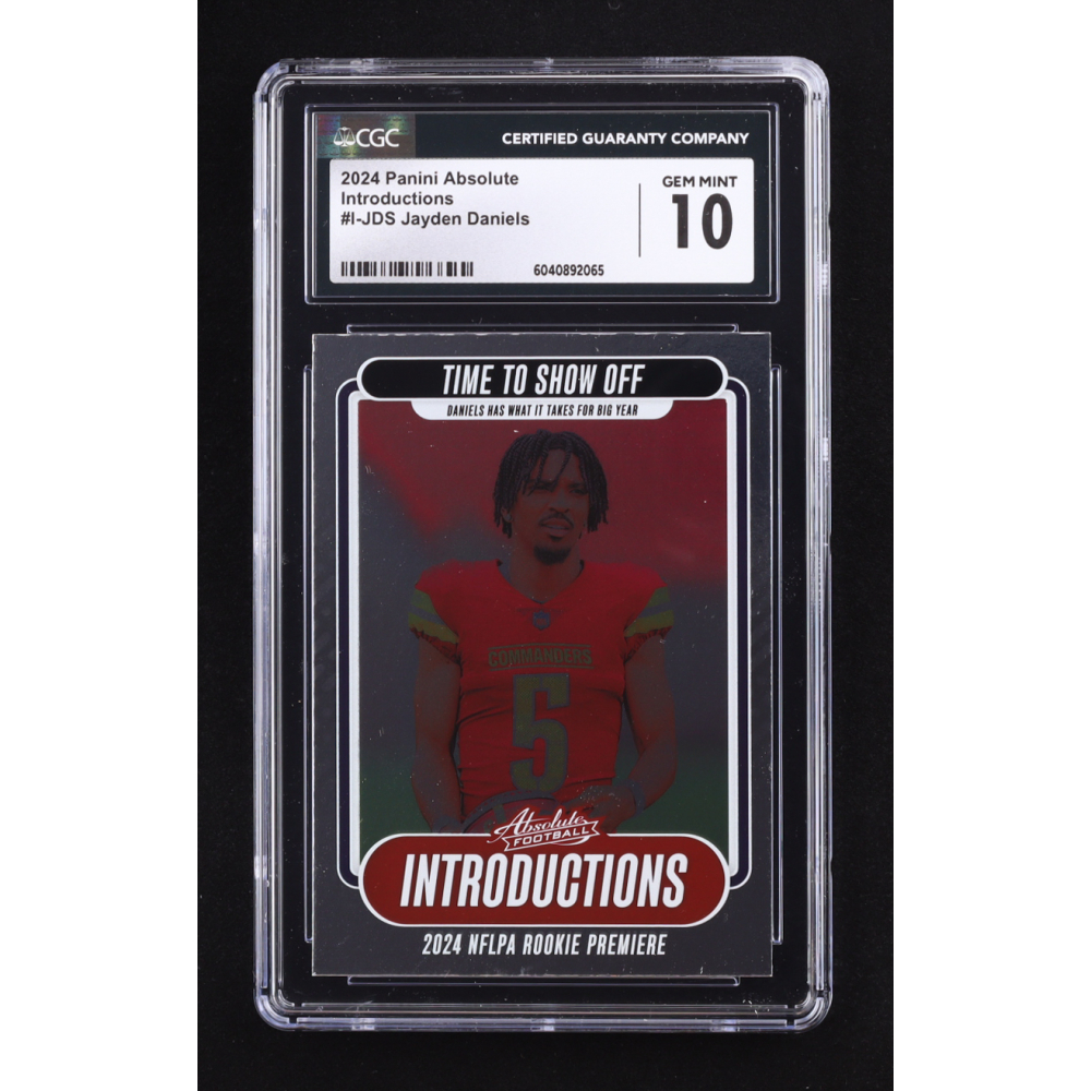 Jayden Daniels 2024 Absolute Introductions #18 RC (CGC 10) at PristineAuction.com