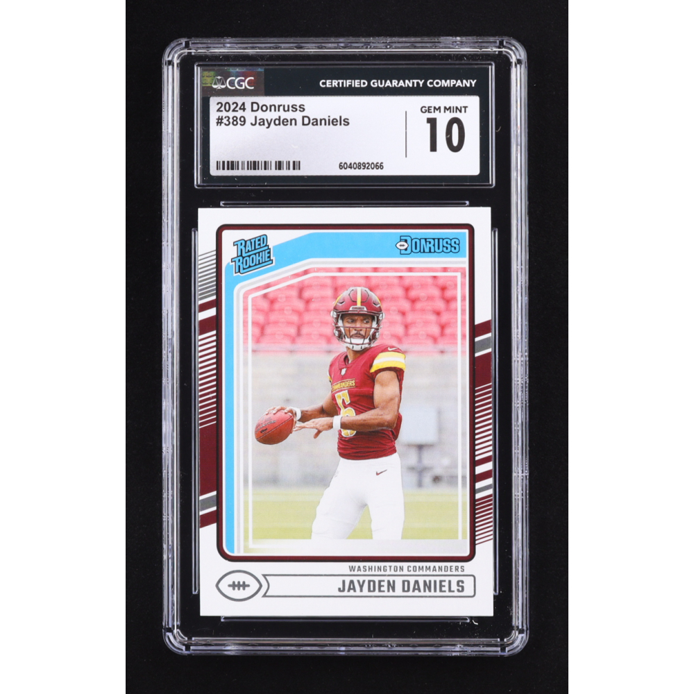 Jayden Daniels 2024 Donruss #389 RR RC (CGC 10) at PristineAuction.com