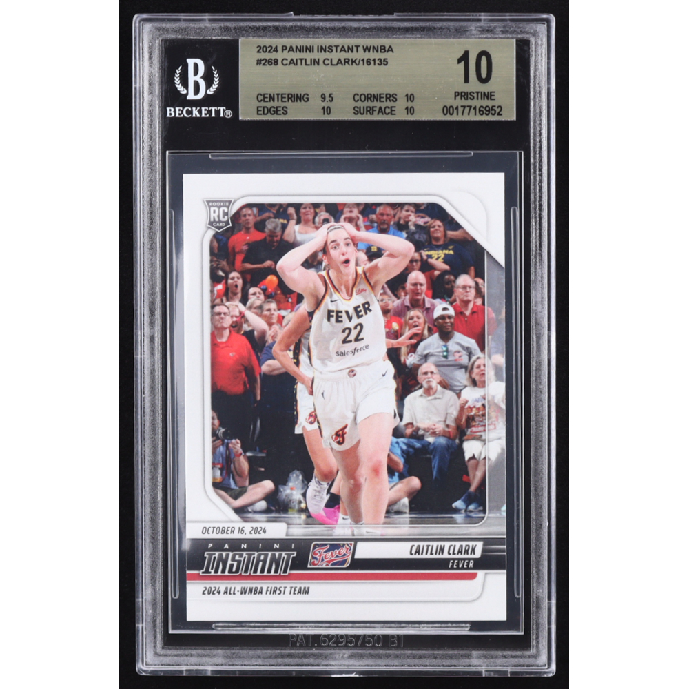 Caitlin Clark 2024 Panini Instant WNBA #268 RC (BGS 10) at PristineAuction.com