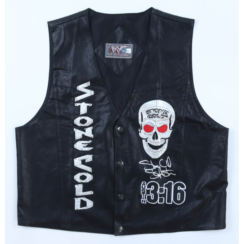 "Stone Cold" Steve Austin Signed WWF Vest (Beckett) at PristineAuction.com