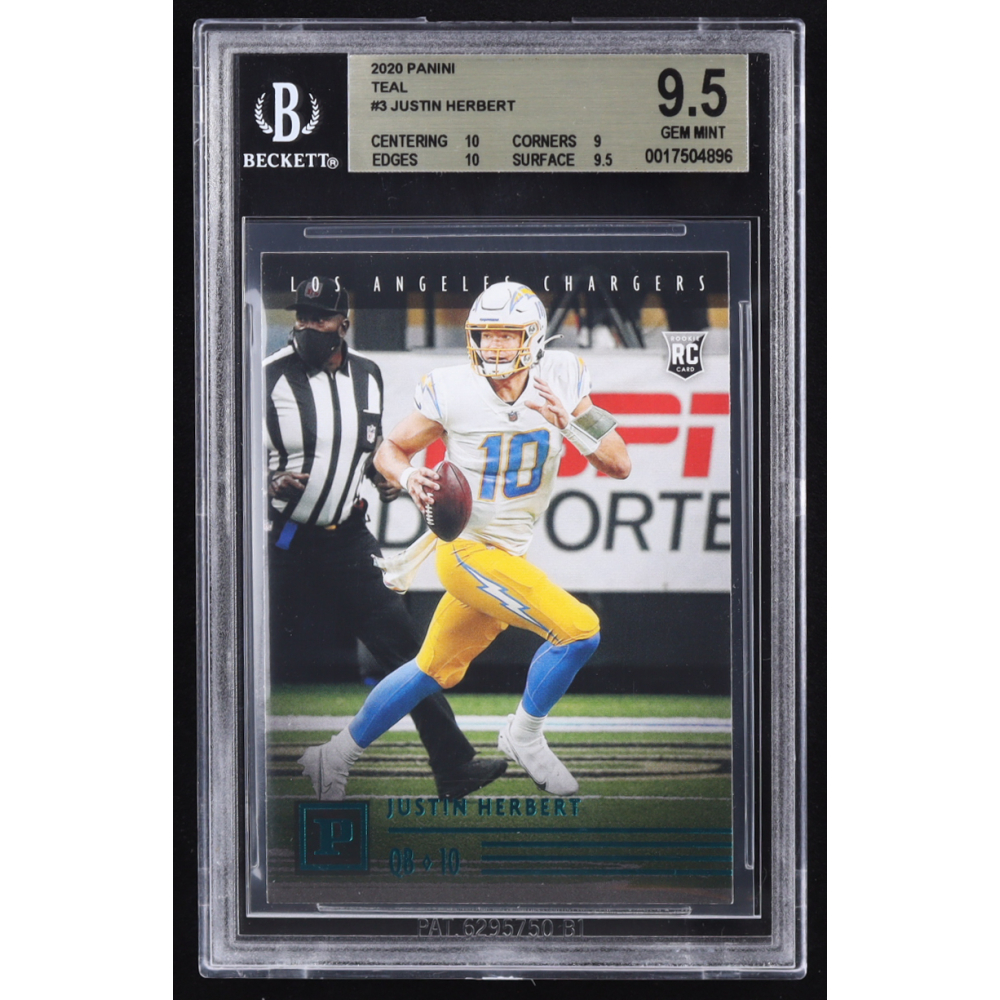 Justin Herbert 2020 Panini Teal #3 RC (BGS 9.5) at PristineAuction.com