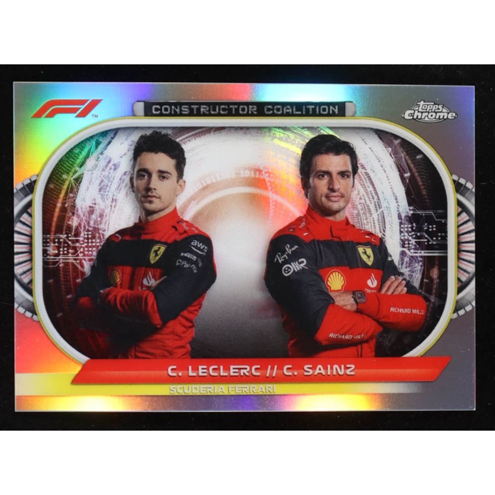 Carlos Sainz / Charles Leclerc 2022 Topps Chrome Formula 1 Constructors Coalition #CCSF at PristineAuction.com