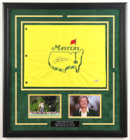 Jack Nicklaus Signed Masters Tournament Custom Framed Pennant Flag Display With Multiple Inscriptions (PSA) at PristineAuction.com