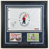 Bryson DeChambeau Signed 124th U.S. Open Pinehurst Custom Framed Pennant Flag Display (JSA) at PristineAuction.com