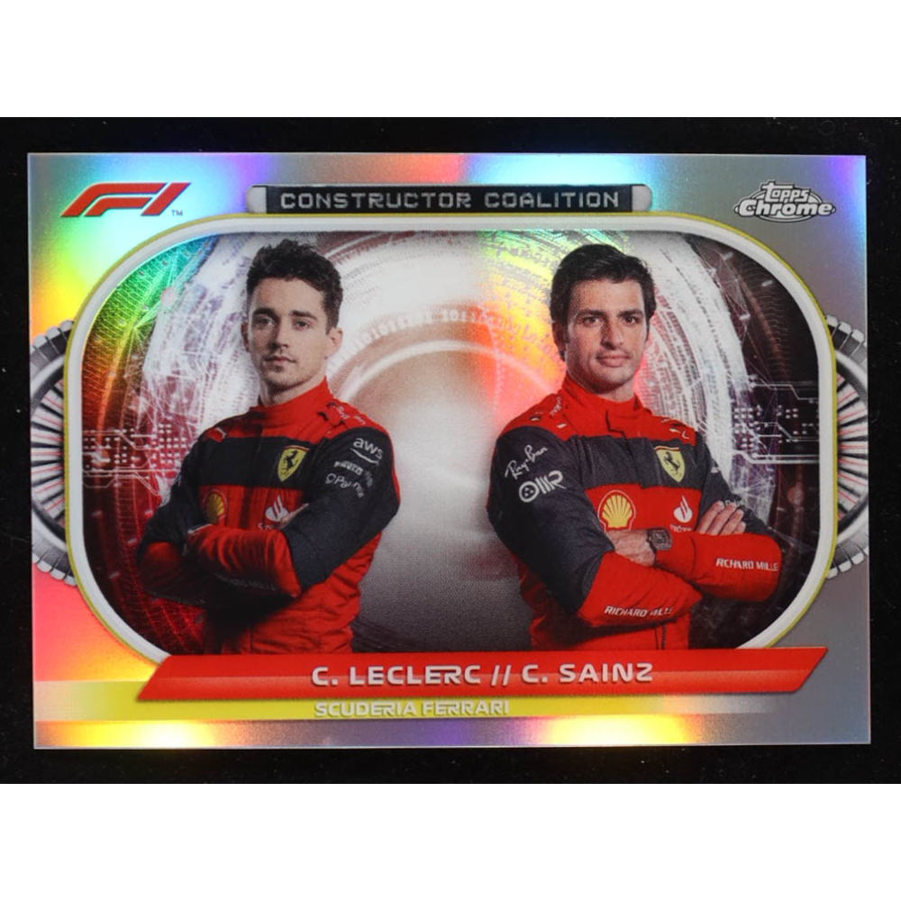 Carlos Sainz / Charles Leclerc 2022 Topps Chrome Formula 1 Constructors Coalition #CCSF at PristineAuction.com