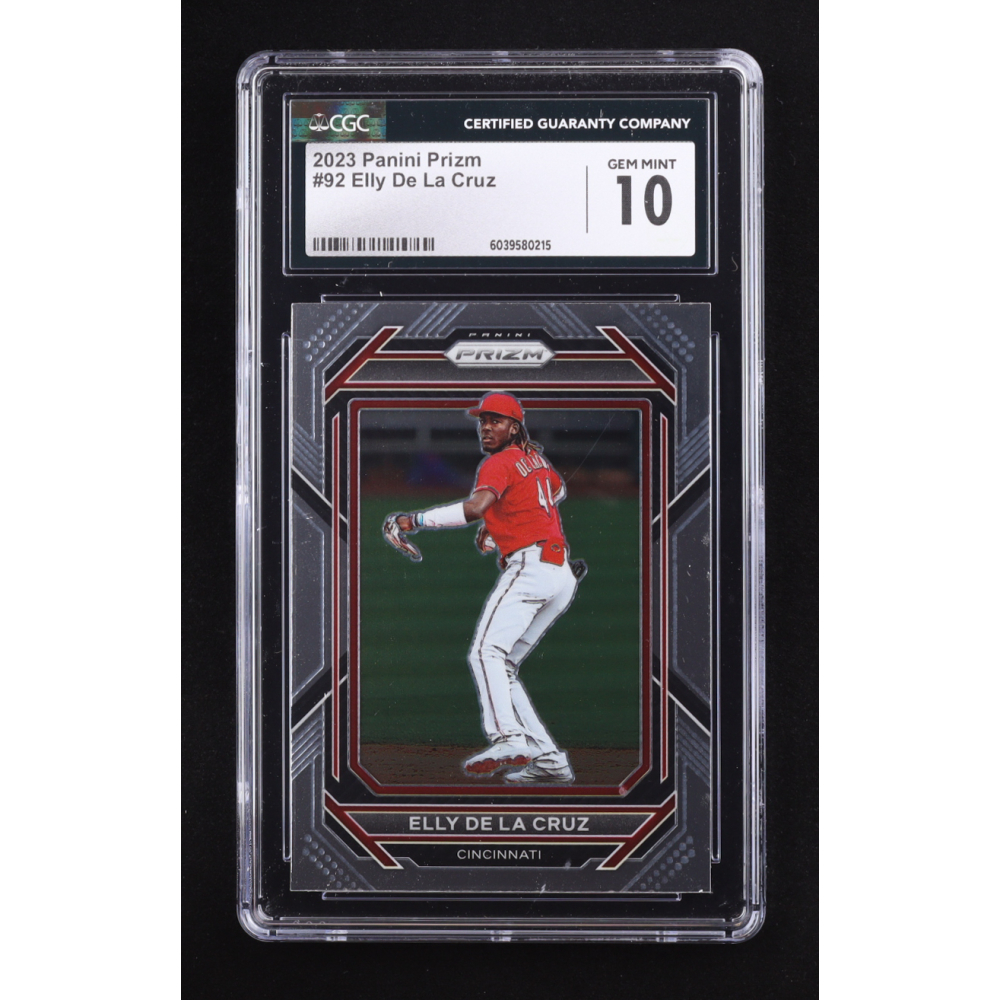 Elly De La Cruz 2023 Panini Prizm #92 RC (CGC 10) at PristineAuction.com