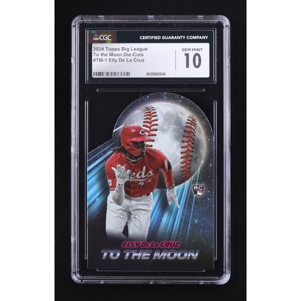 Elly De La Cruz 2024 Topps Big League To the Moon Die Cuts #TM1 RC (CGC 10) at PristineAuction.com