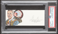 Vermont Garrison Signed 2x5 Cut with Portrait Korean War Ace 17.333 Victories (PSA) at PristineAuction.com