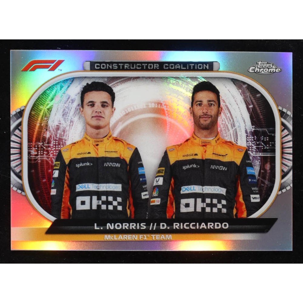 Lando Norris / Daniel Ricciardo 2022 Topps Chrome Formula 1 Constructors Coalition #CCMCL at PristineAuction.com
