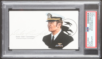 Duke Cunningham Signed 2.75x5.5 Cut with Portrait Vietnam Navy Ace (PSA) at PristineAuction.com