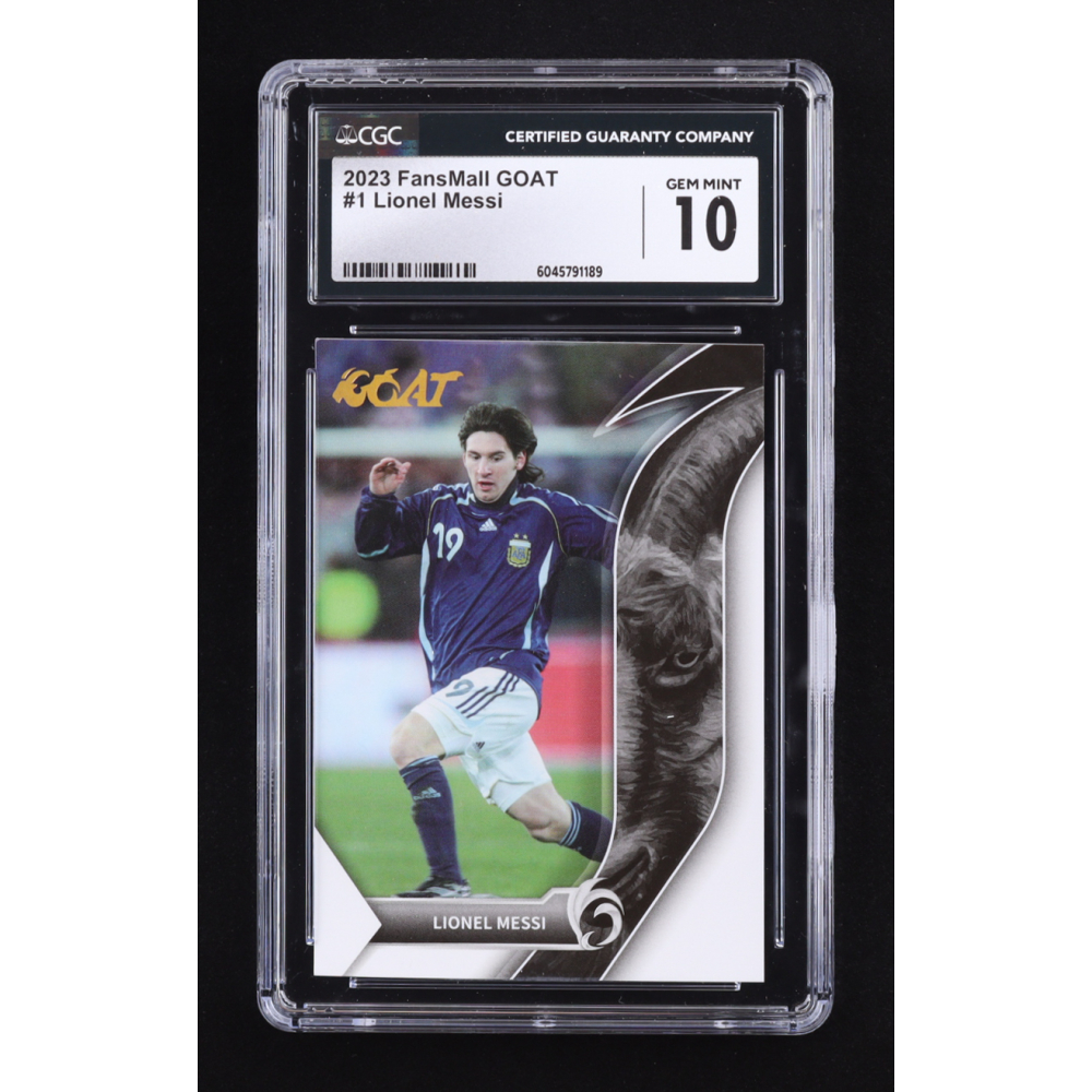 Lionel Messi 2023 FansMall GOAT #1 (CGC 10) at PristineAuction.com