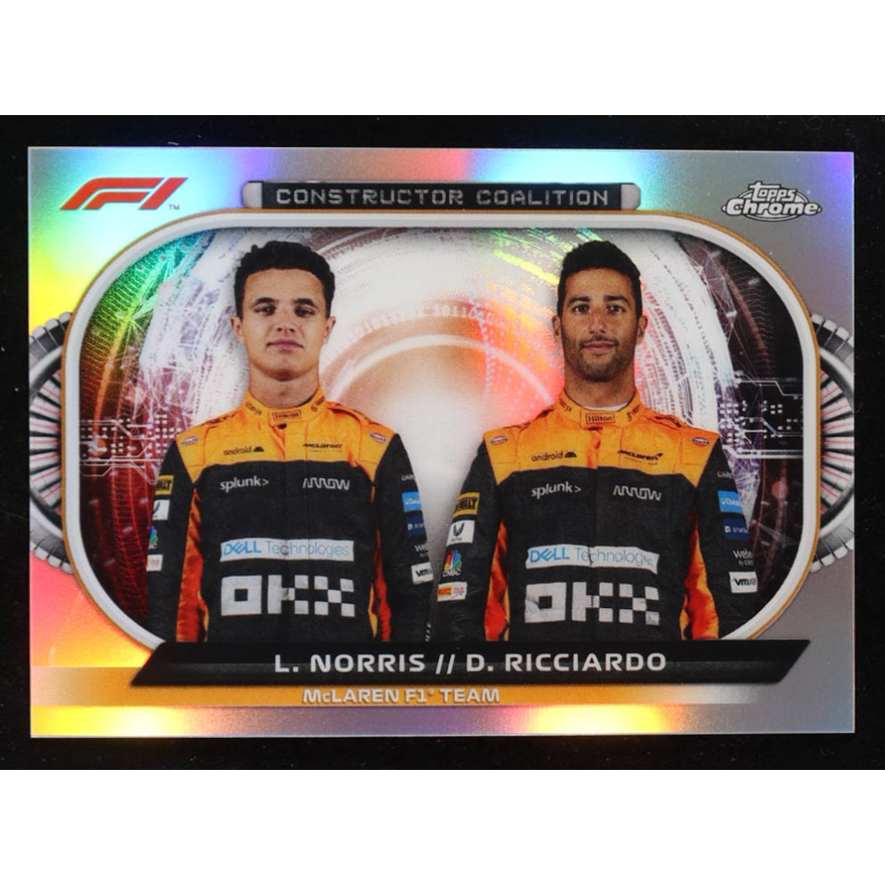 Lando Norris / Daniel Ricciardo 2022 Topps Chrome Formula 1 Constructors Coalition #CCMCL at PristineAuction.com