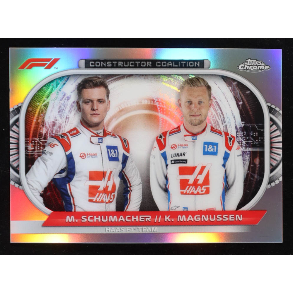 Mick Schumacher / Kevin Magnussen 2022 Topps Chrome Formula 1 Constructors Coalition #CCHAAS at PristineAuction.com